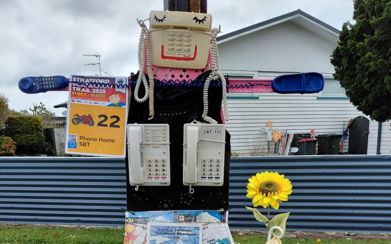 Phone Home SBT, one of over 50 scarecrows on this year's trail.