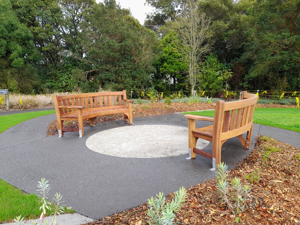 New seating area at the arboretum