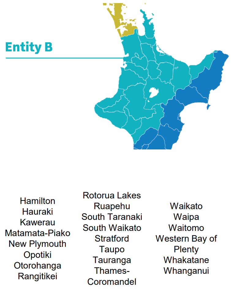 Entity B Map and districts
