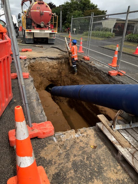 Photo of water trunk main project drilling
